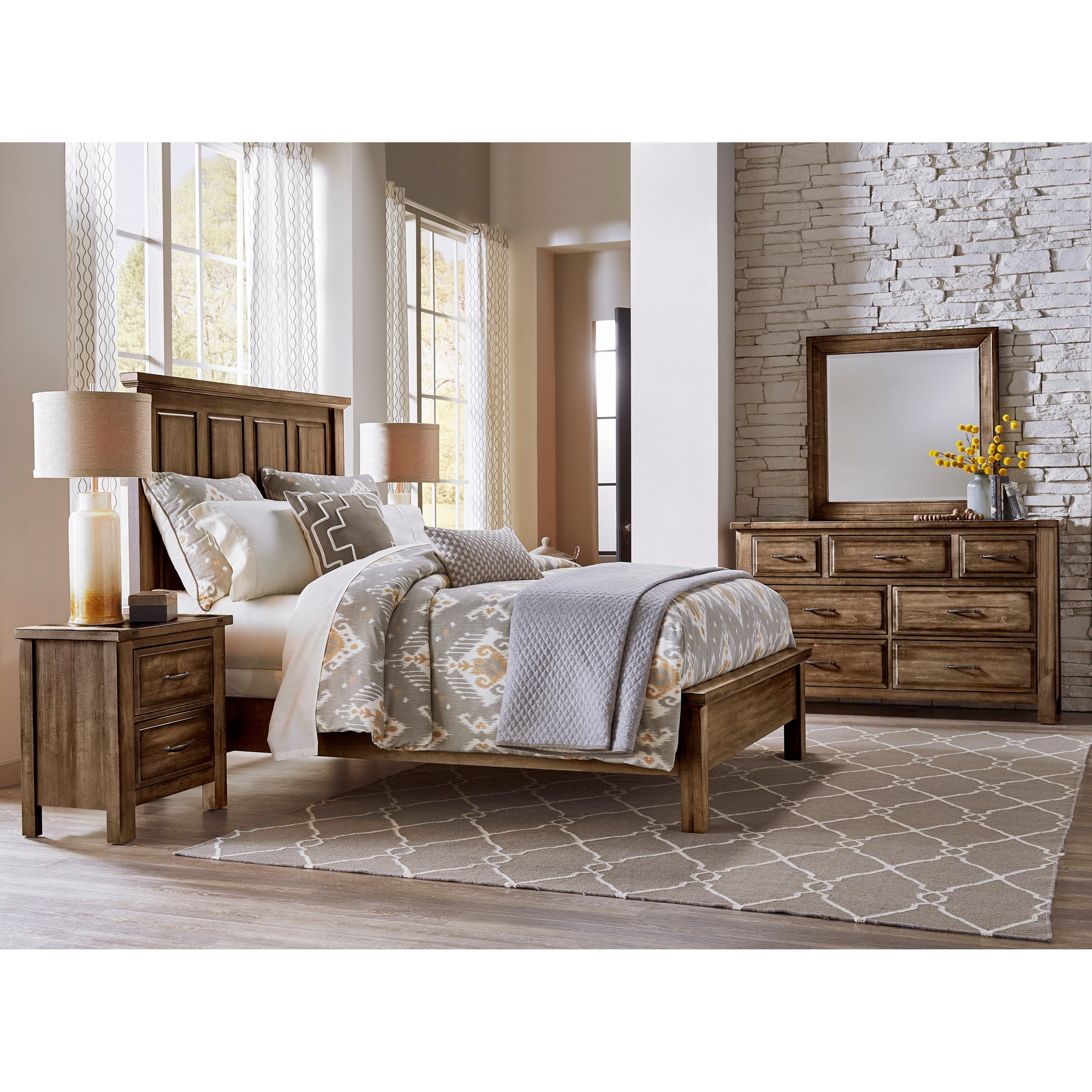 Artisan & Post Maple Road 117559955722 Traditional Queen Mansion Bed Brown Squirrel